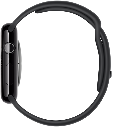 Die rechte Seite einer Apple Watch Series 10 zeigt ihre dnne Form.