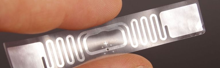 Ein RFID-Chip als Aufkleber