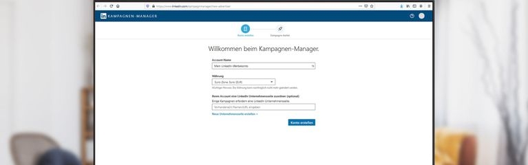 Screenshot des LinkedIn-Kampagnen-Managers