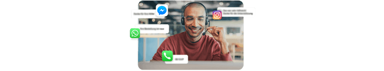 Mann mit Apps