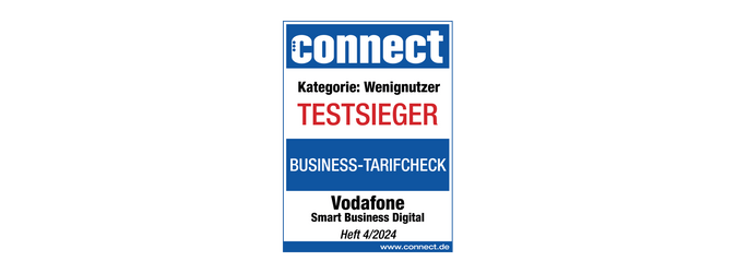 Vodafone Smart Business Digital Testsieger beim Chip Business Tarifcheck.