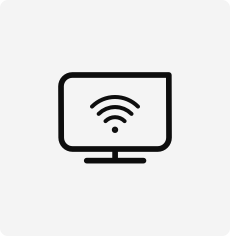 Icon Fernseher mit WiFi-Icon