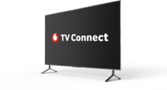 Fernsehen mit Vodafone-Logo und dem Text 'TV Connect'