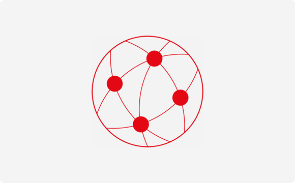 Illustration eines vernetzten Globusses