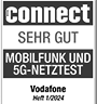 connect Test Mobilfunk-Netz 2023：注意sehr gut für Vodafone